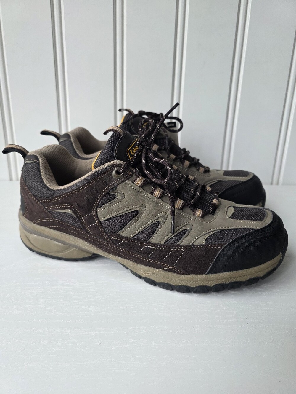 Coleman Karsten Brown Leather Hiking Outdoor Shoes Mens Size 12W NWT